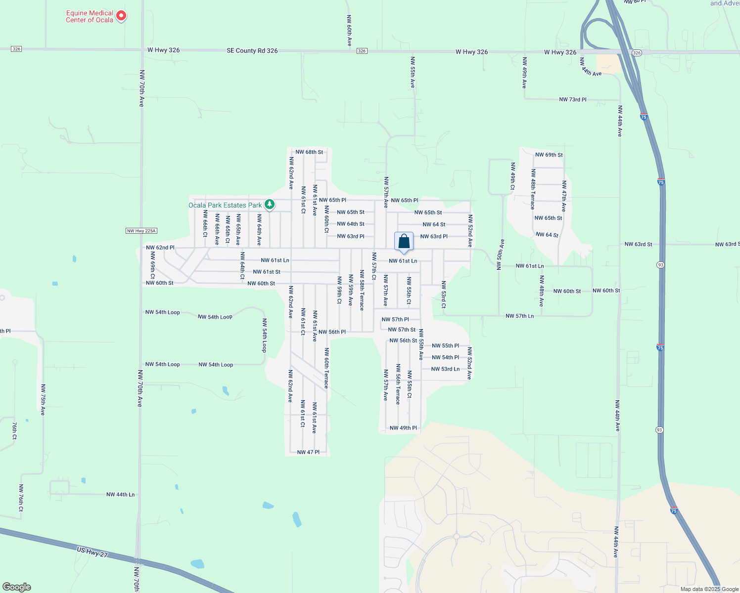 map of restaurants, bars, coffee shops, grocery stores, and more near 5920 Northwest 57th Court in Ocala