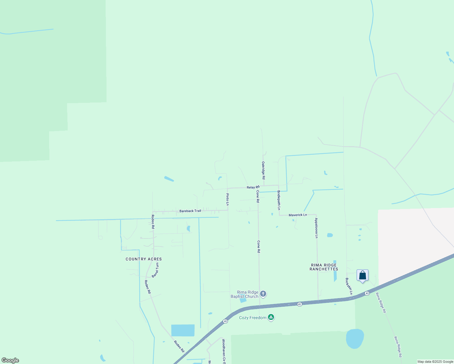 map of restaurants, bars, coffee shops, grocery stores, and more near 343 Oakridge Road in Ormond Beach