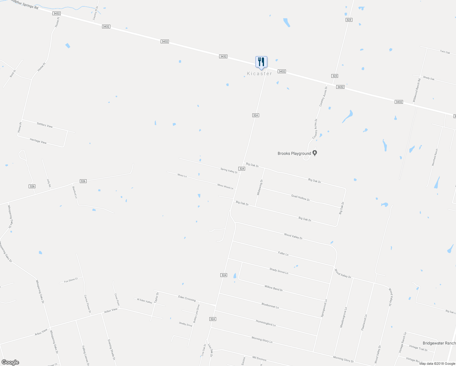 map of restaurants, bars, coffee shops, grocery stores, and more near 108 Moss Lane in Adkins