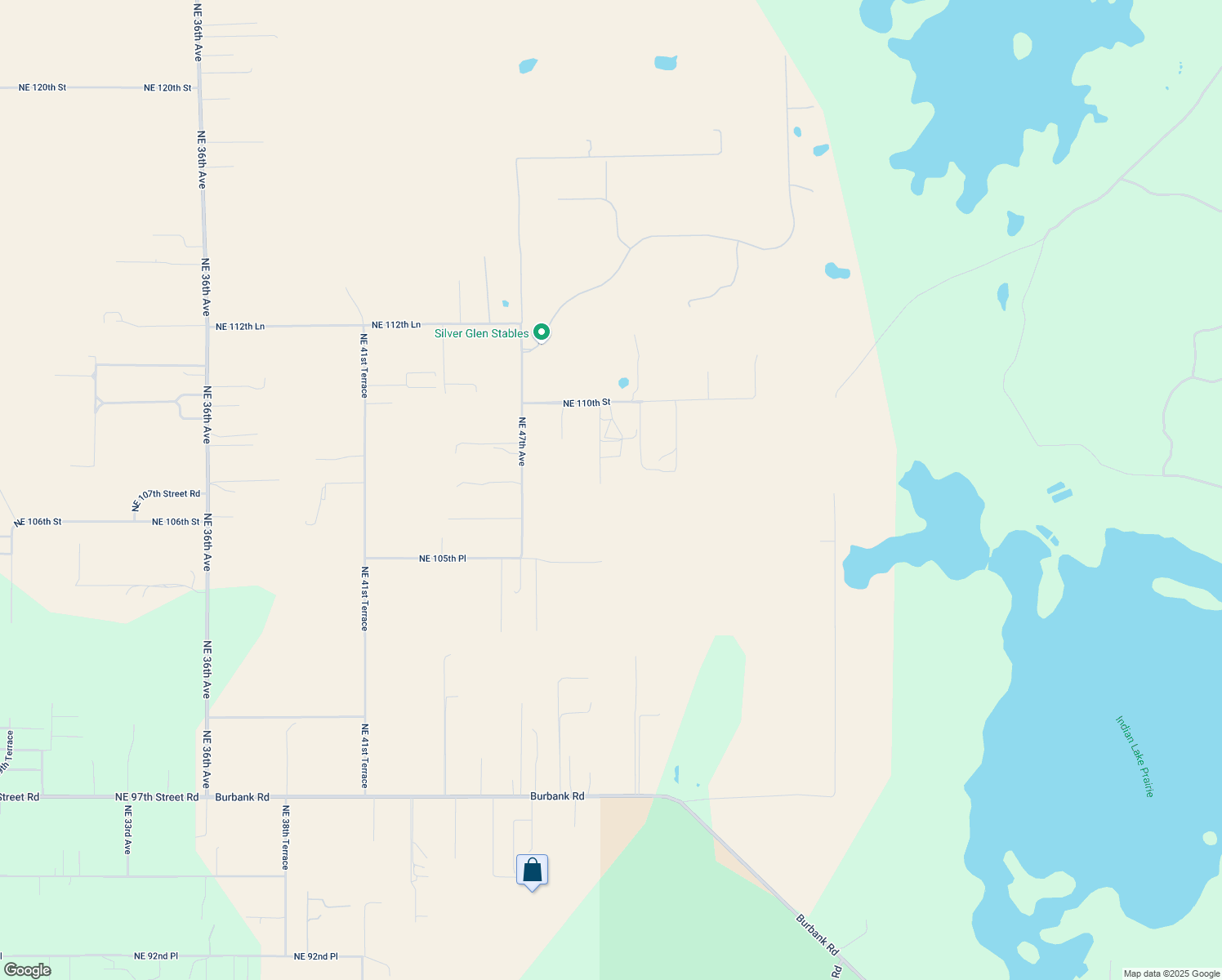 map of restaurants, bars, coffee shops, grocery stores, and more near 4954 Northeast 110th Street in Anthony