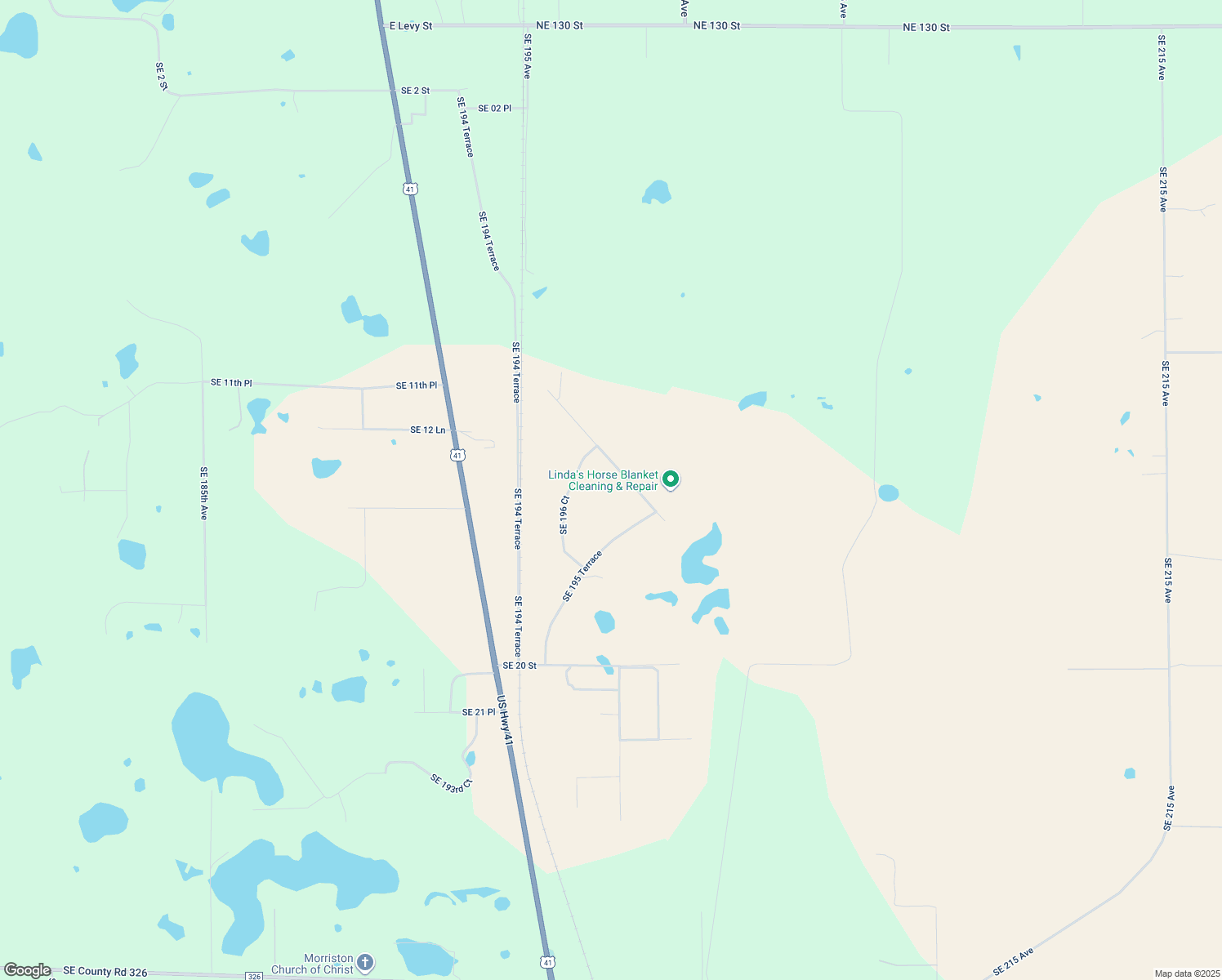 map of restaurants, bars, coffee shops, grocery stores, and more near 19830 Southeast 15th Place in Morriston