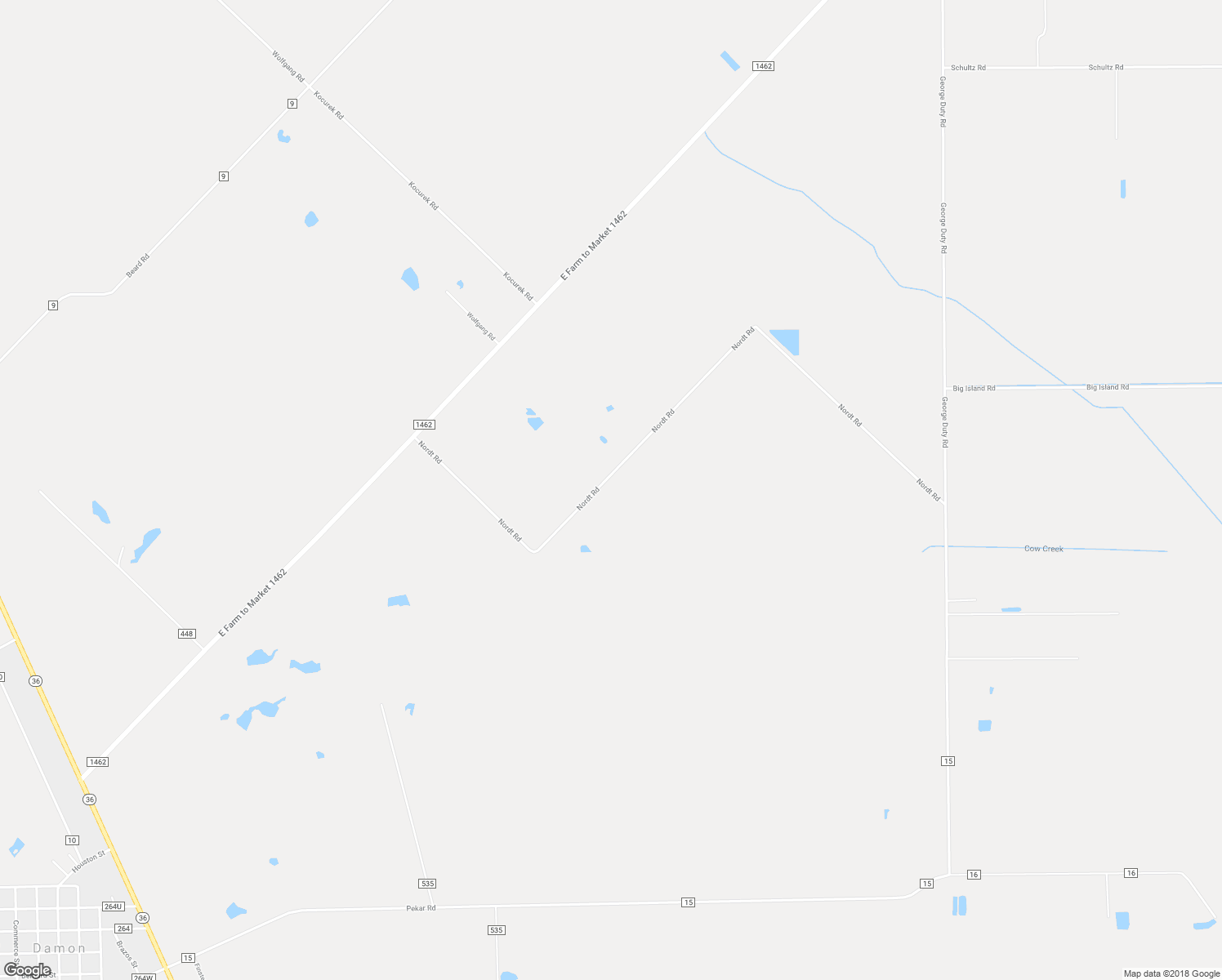 map of restaurants, bars, coffee shops, grocery stores, and more near 19638 Nordt Road in Damon