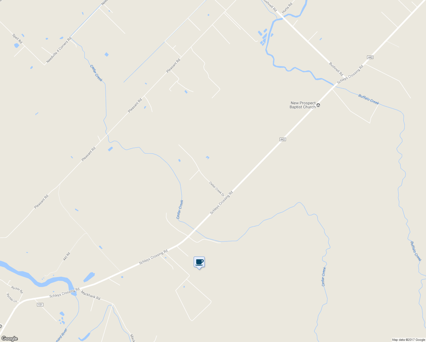 map of restaurants, bars, coffee shops, grocery stores, and more near 306 Cedar Creek Dr in Needville