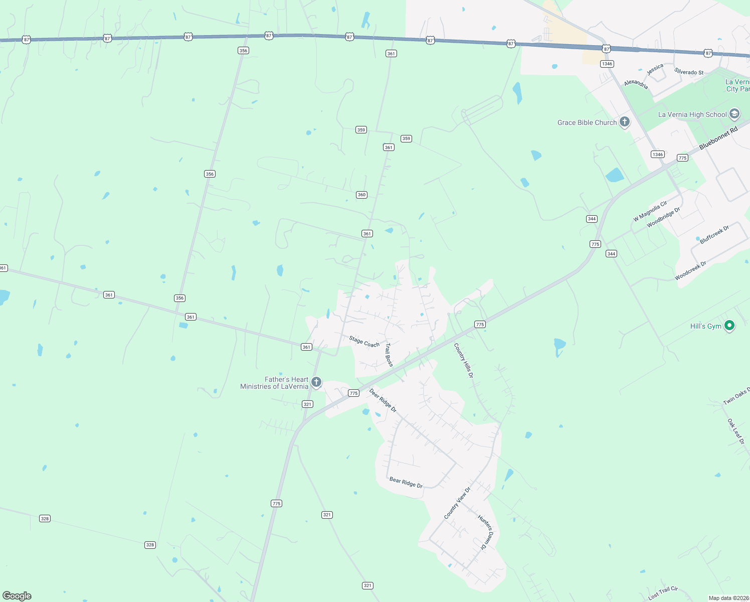 map of restaurants, bars, coffee shops, grocery stores, and more near 609 Broken Spur Road in La Vernia