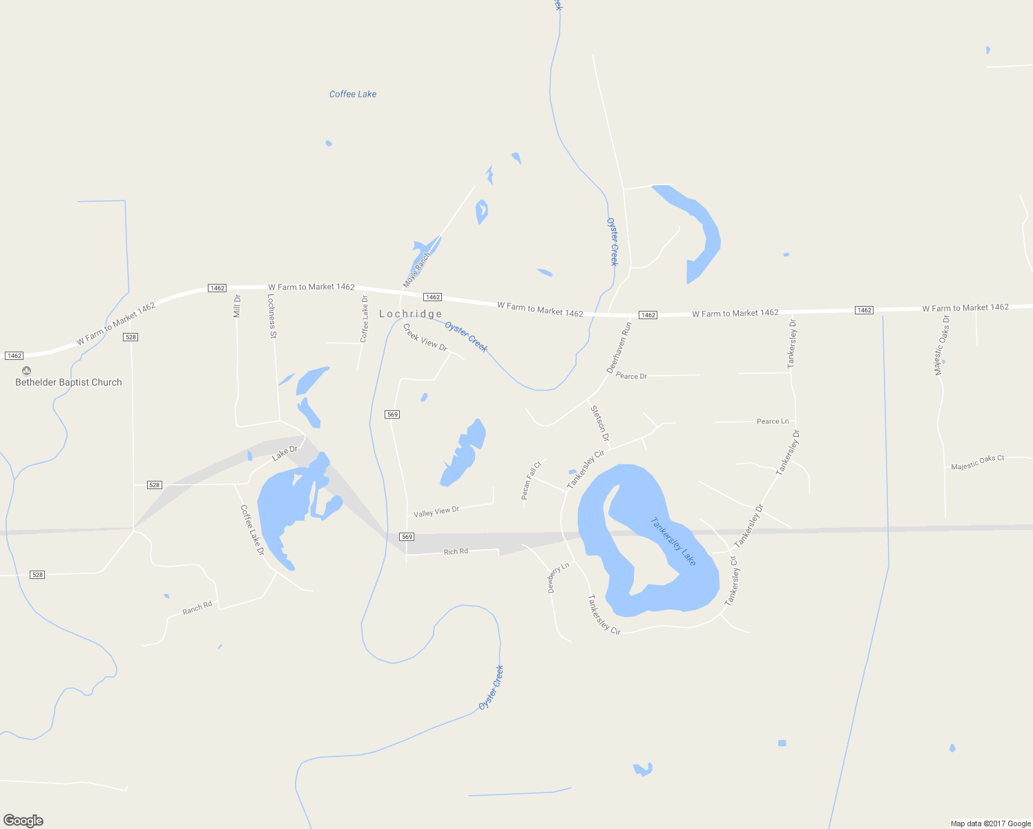 map of restaurants, bars, coffee shops, grocery stores, and more near 16519 Deerhaven Run in Rosharon