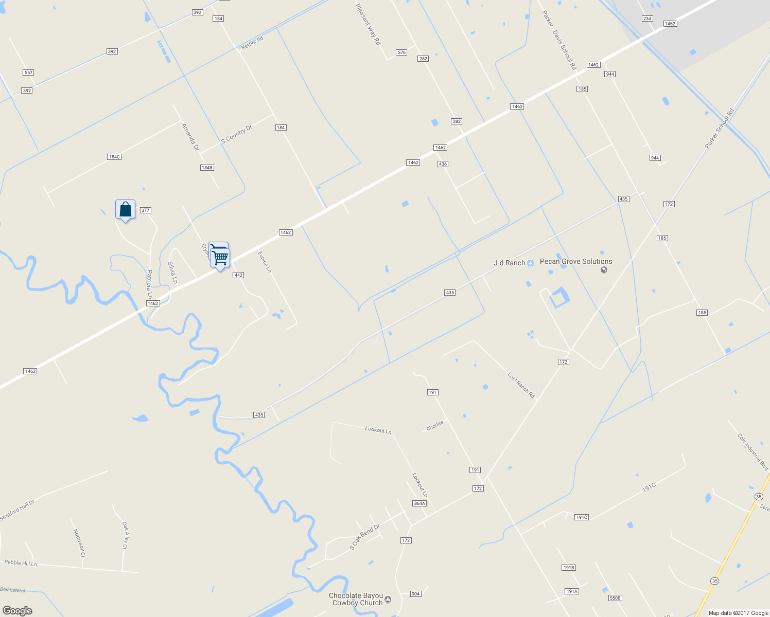 map of restaurants, bars, coffee shops, grocery stores, and more near 5514 County Road 435 in Alvin