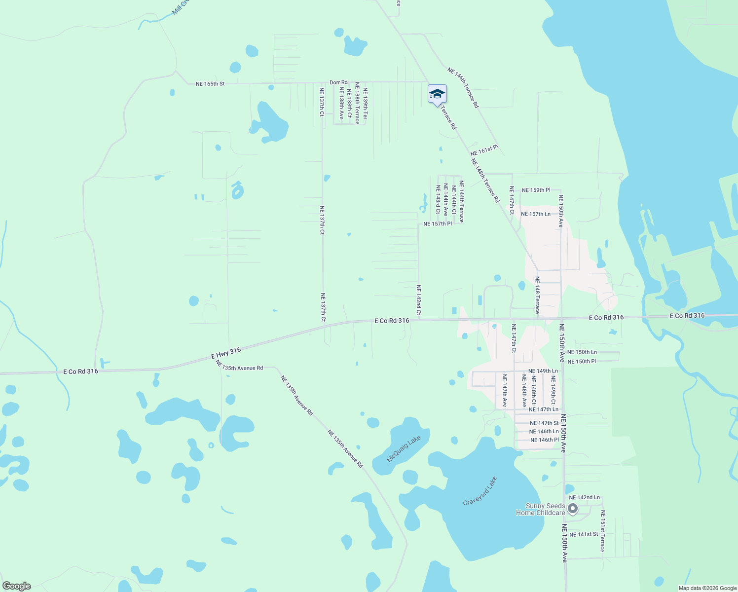 map of restaurants, bars, coffee shops, grocery stores, and more near 13969 East Highway 316 in Fort McCoy