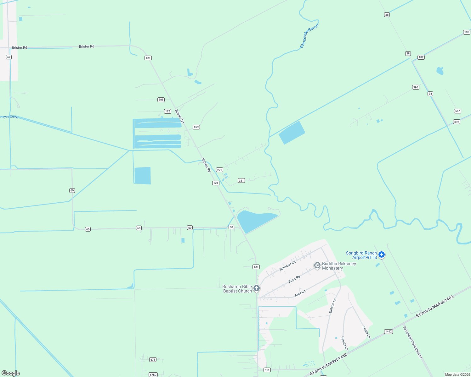 map of restaurants, bars, coffee shops, grocery stores, and more near 7310 Cobbs Oak Lane in Rosharon