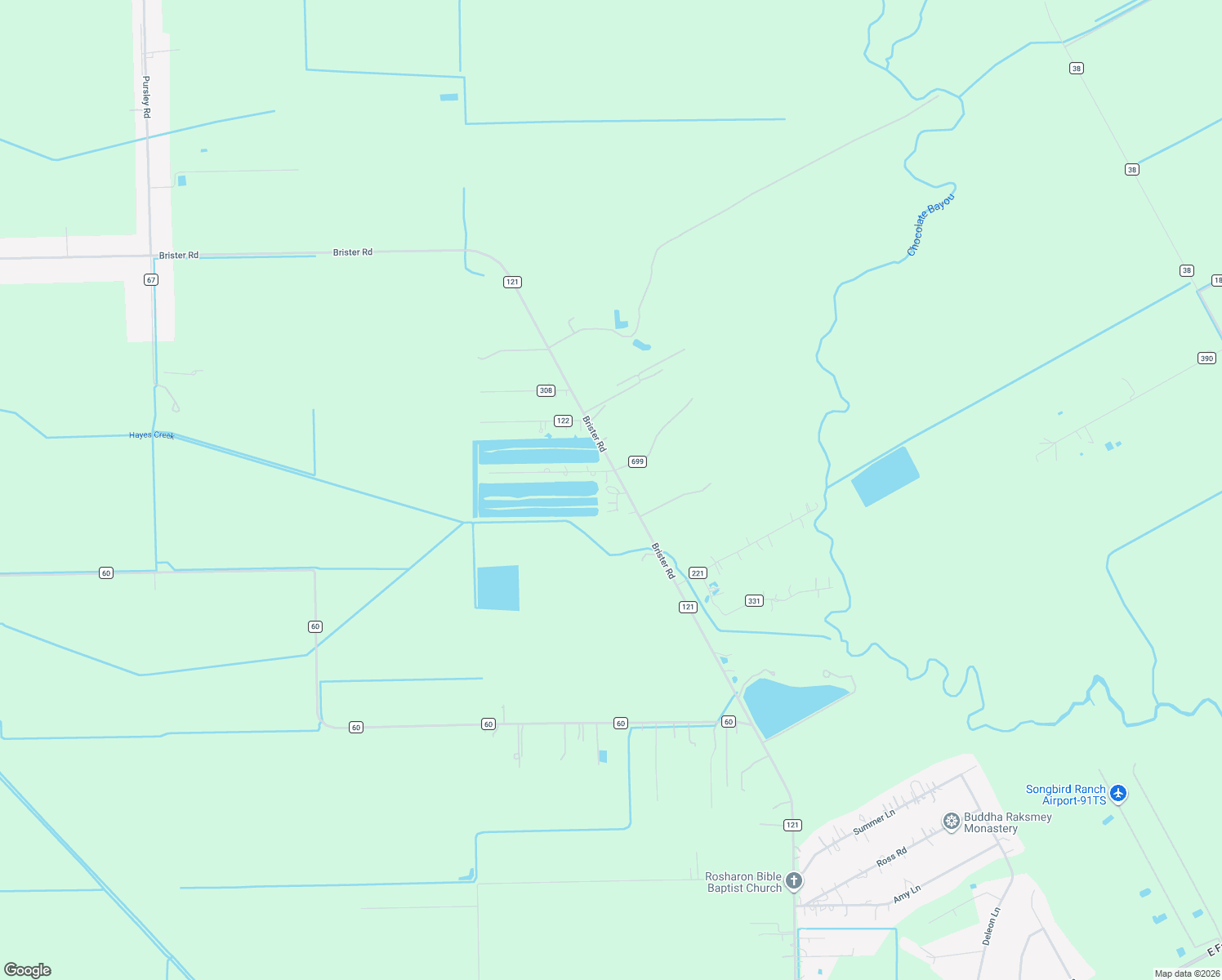 map of restaurants, bars, coffee shops, grocery stores, and more near 6702 Spray Lane in Rosharon