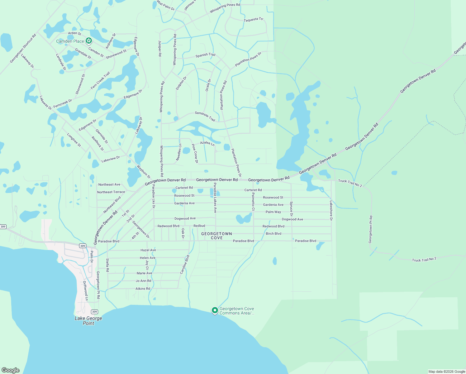 map of restaurants, bars, coffee shops, grocery stores, and more near 318 Carteret Road in Georgetown