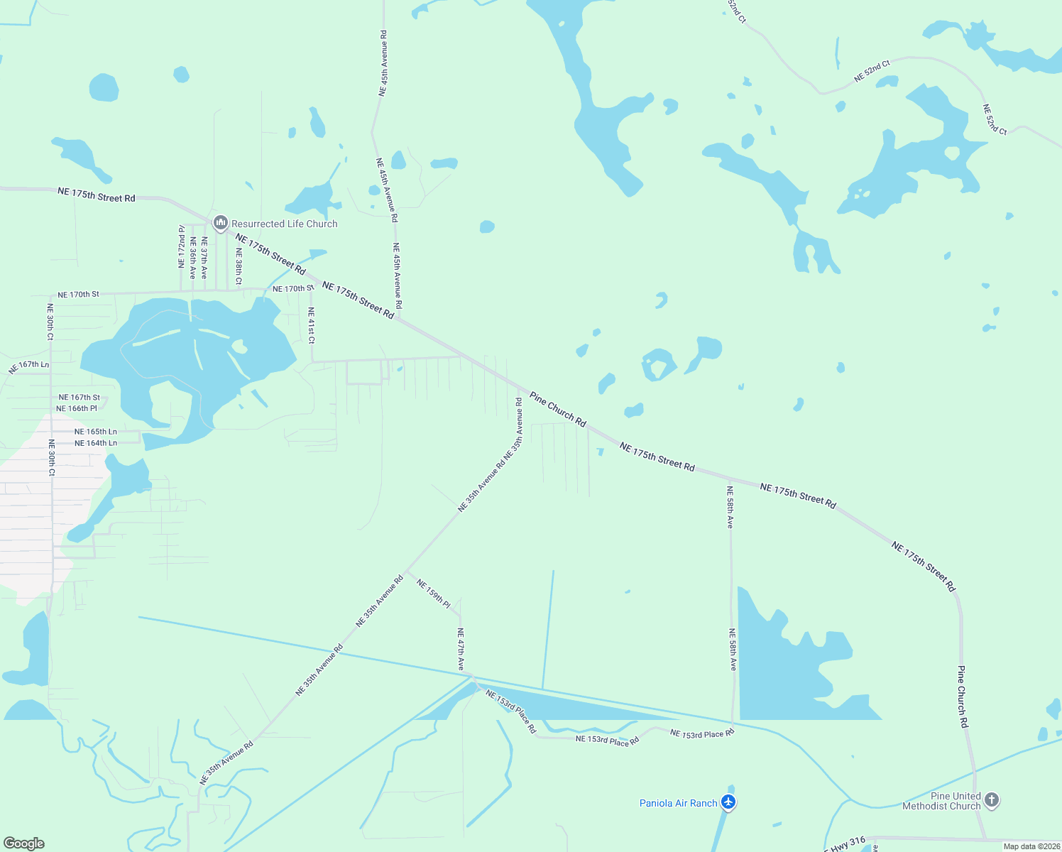 map of restaurants, bars, coffee shops, grocery stores, and more near Northeast 49th Terrace in Citra