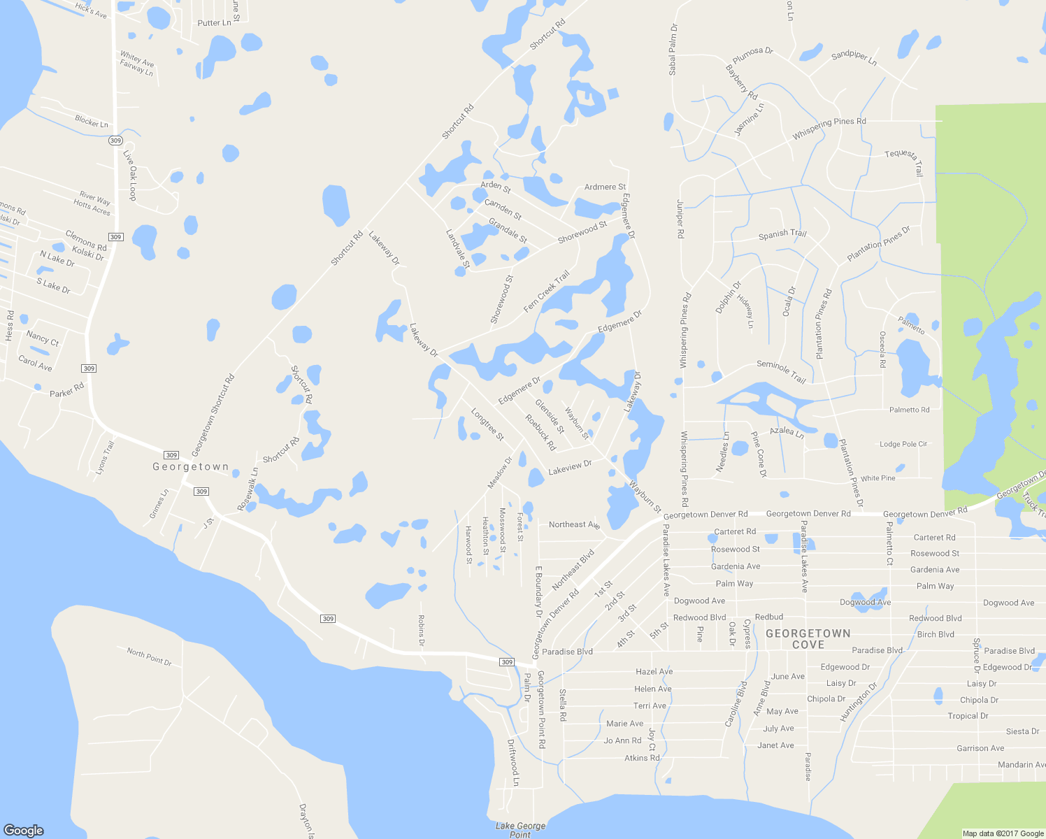 map of restaurants, bars, coffee shops, grocery stores, and more near 145 Roebuck Road in Georgetown