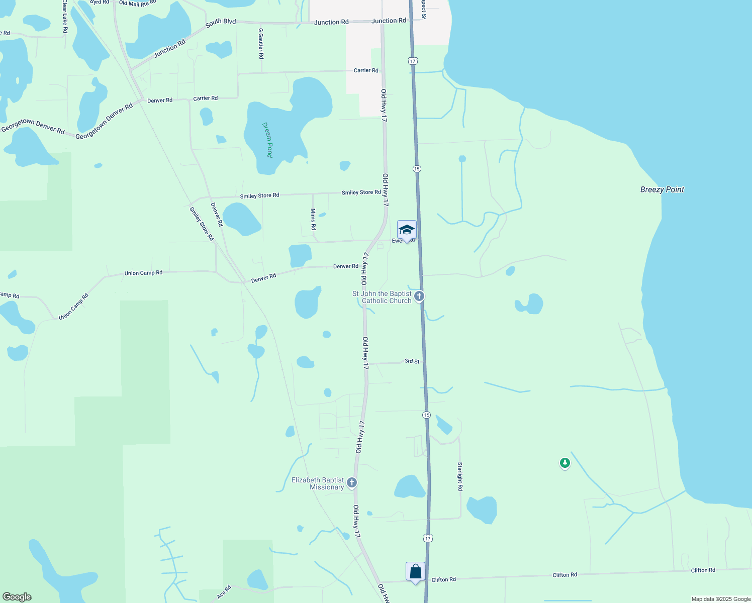 map of restaurants, bars, coffee shops, grocery stores, and more near 129 J Walton Road in Crescent City