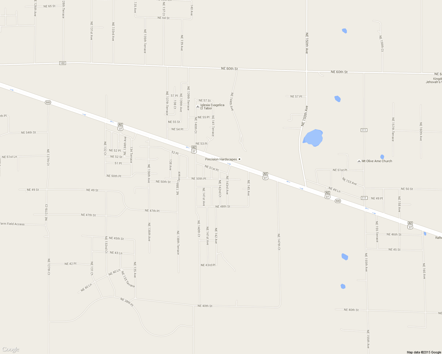 map of restaurants, bars, coffee shops, grocery stores, and more near 5031 Northeast 142nd Court in Williston