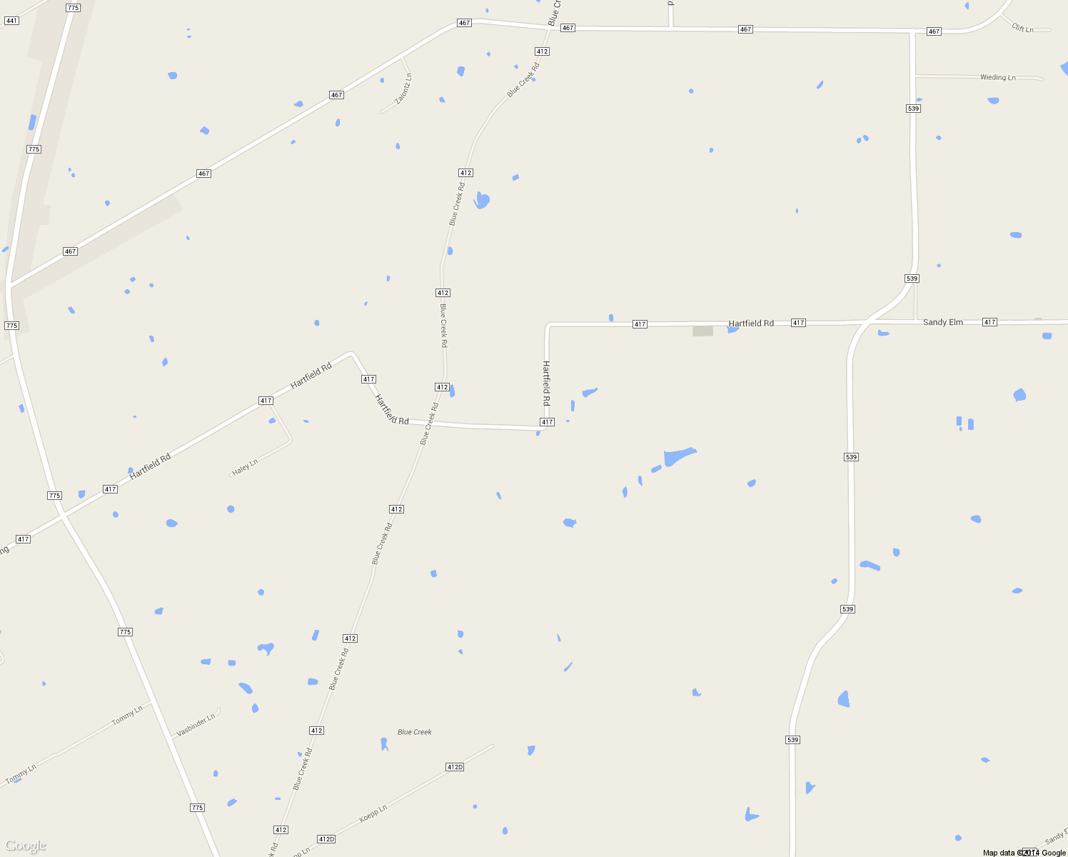 map of restaurants, bars, coffee shops, grocery stores, and more near County Road 417 in La Vernia