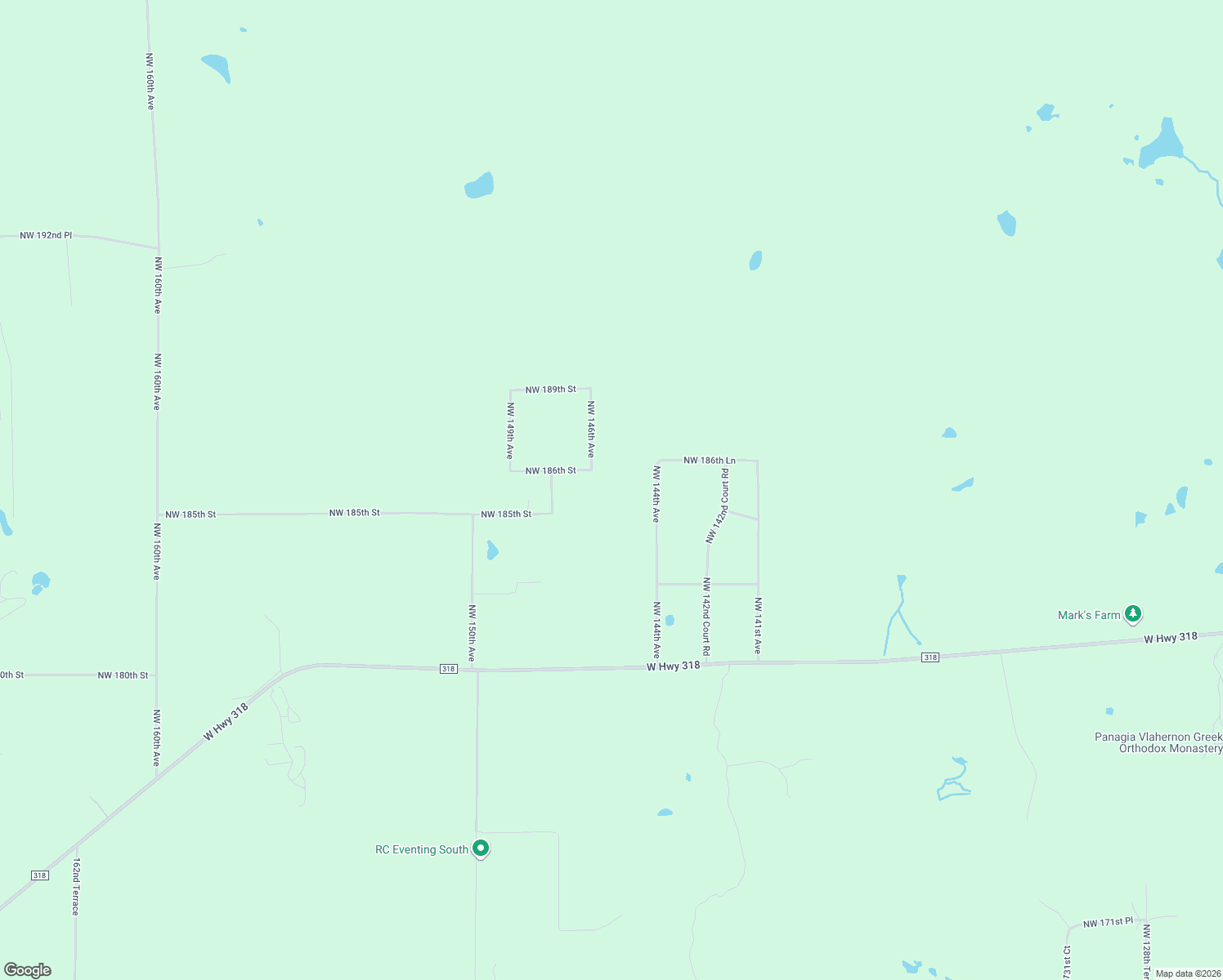 map of restaurants, bars, coffee shops, grocery stores, and more near 18621 Northwest 146th Avenue in Williston