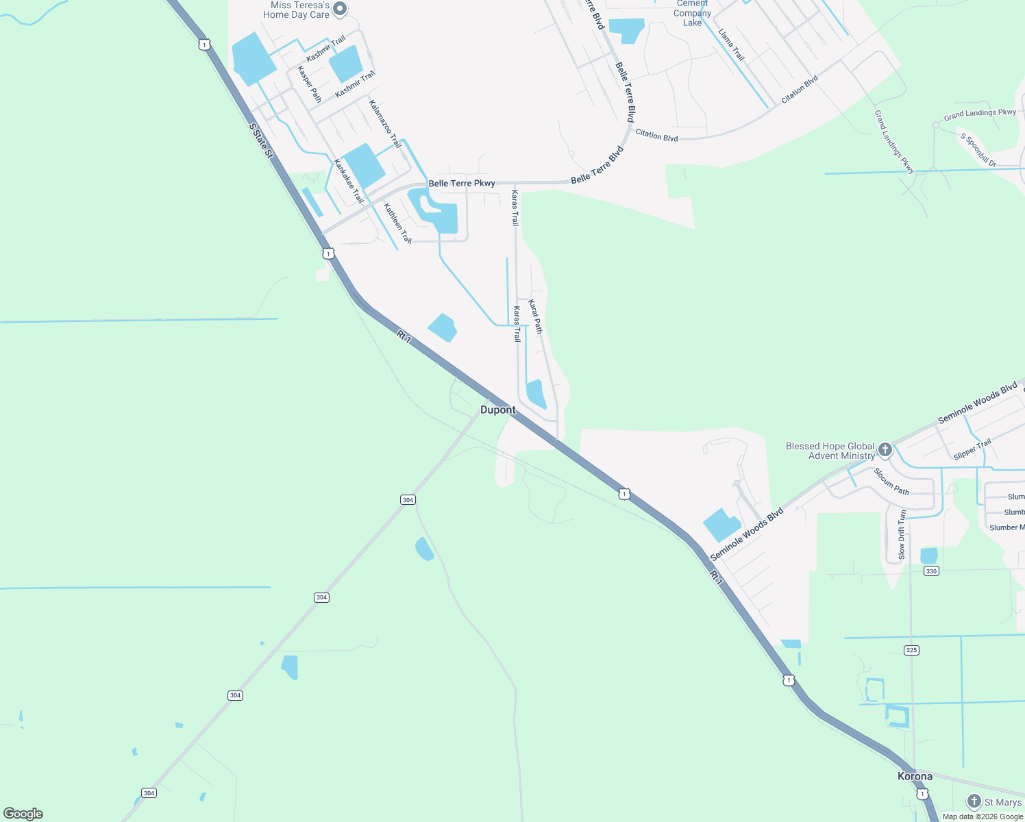 map of restaurants, bars, coffee shops, grocery stores, and more near Hwy 5 in Bunnell