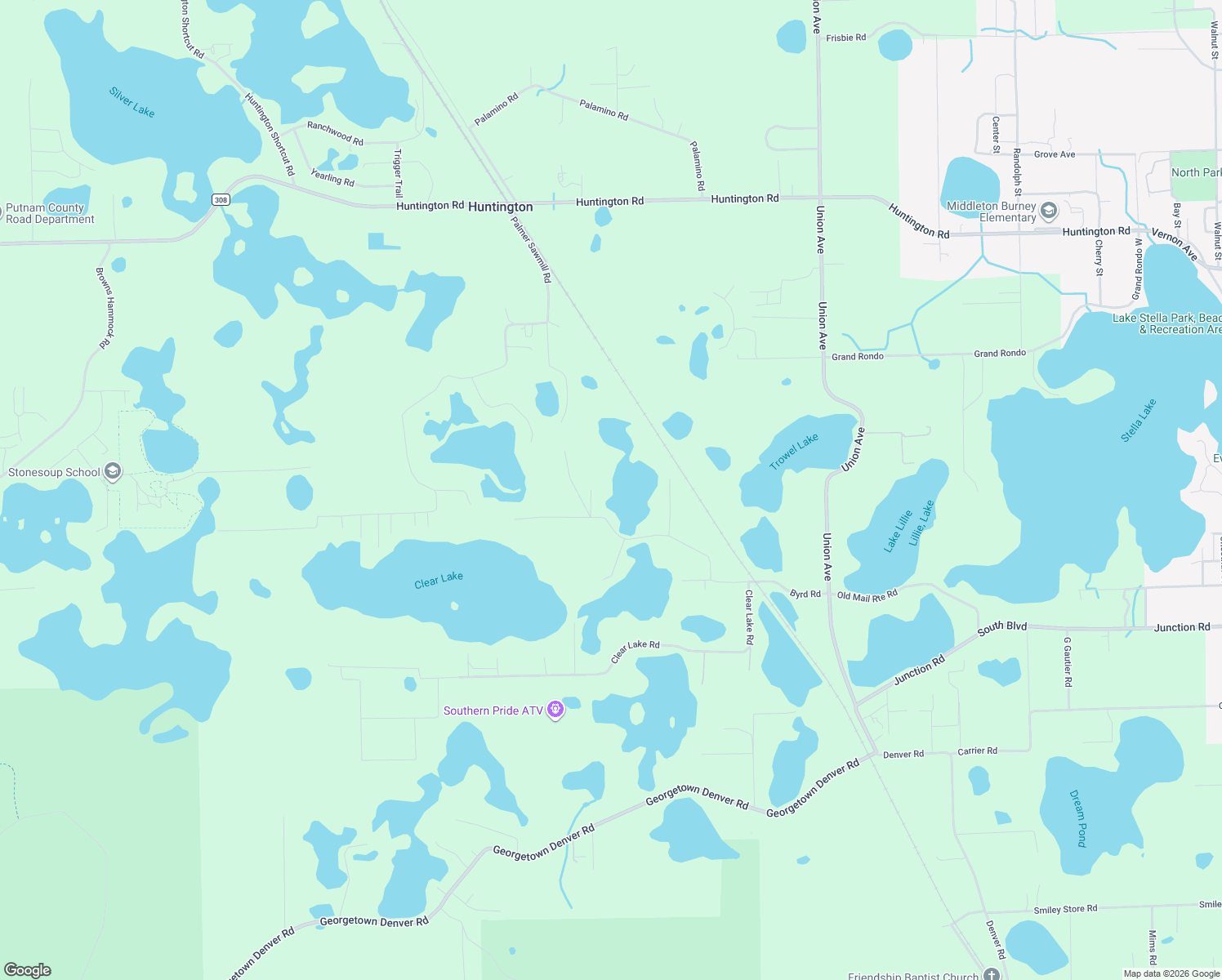 map of restaurants, bars, coffee shops, grocery stores, and more near 282 Byrd Road in Crescent City
