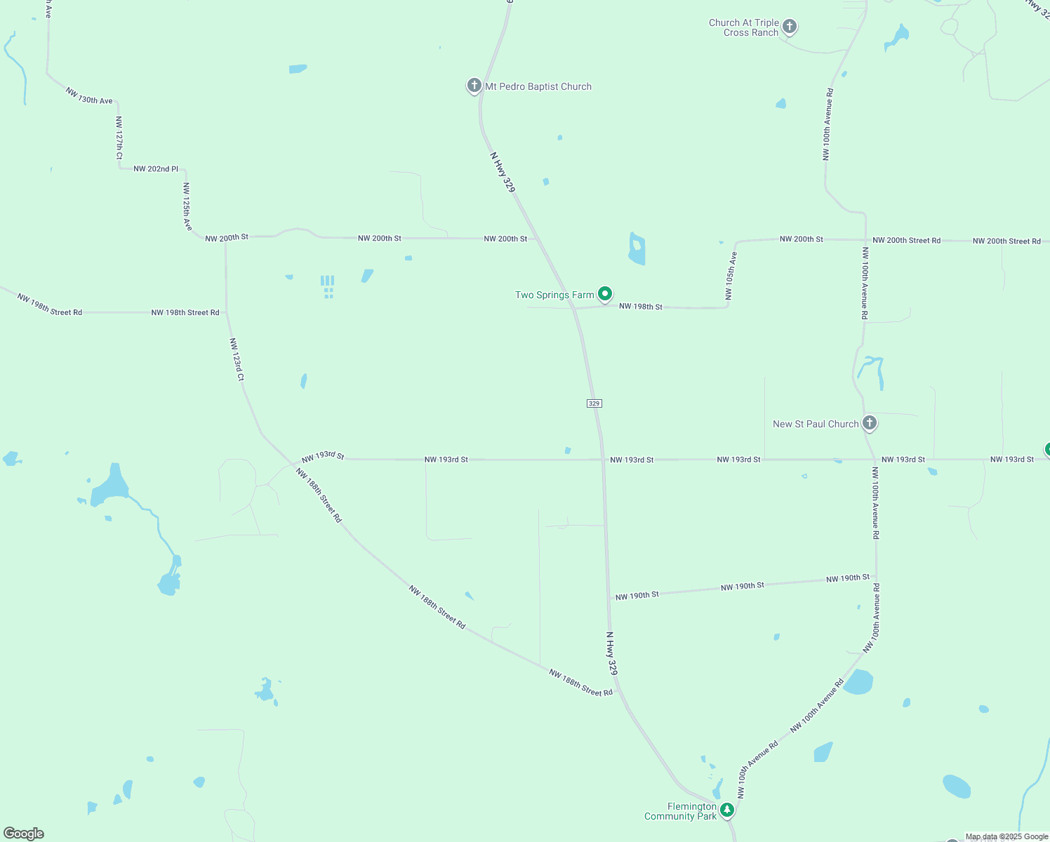 map of restaurants, bars, coffee shops, grocery stores, and more near 11291 Northwest 193rd Street in Micanopy