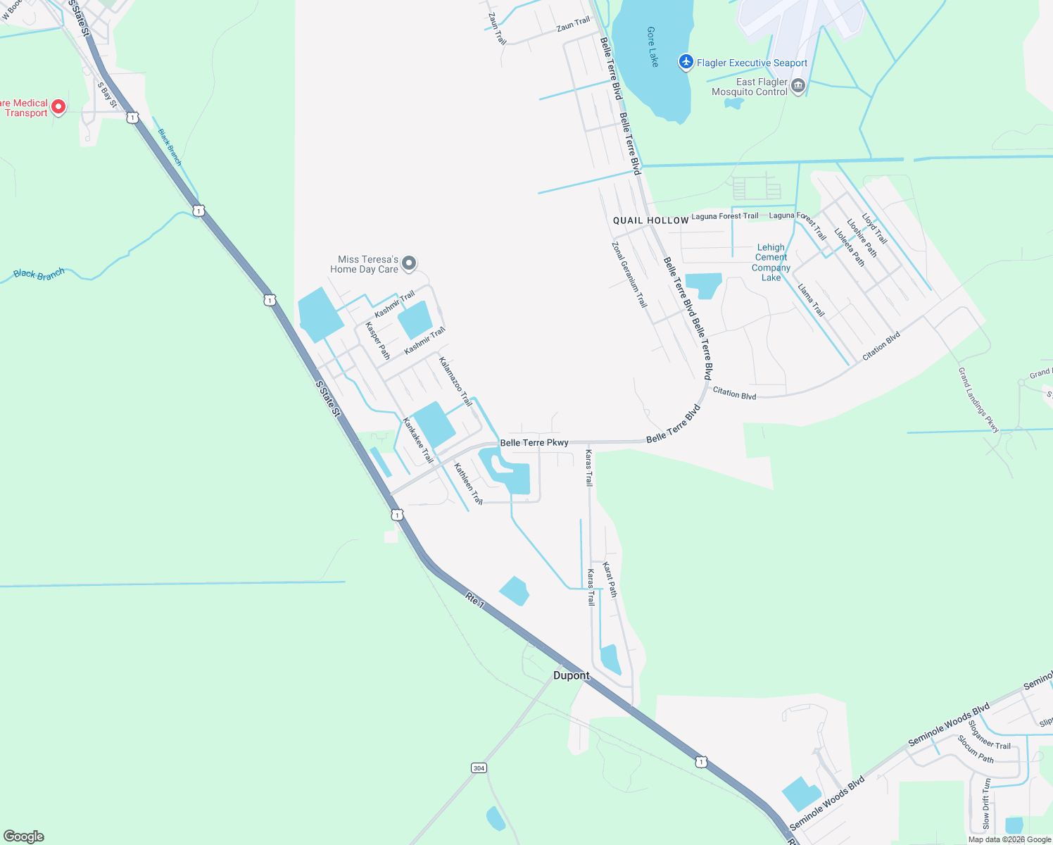 map of restaurants, bars, coffee shops, grocery stores, and more near 4 Kaiser Court in Palm Coast