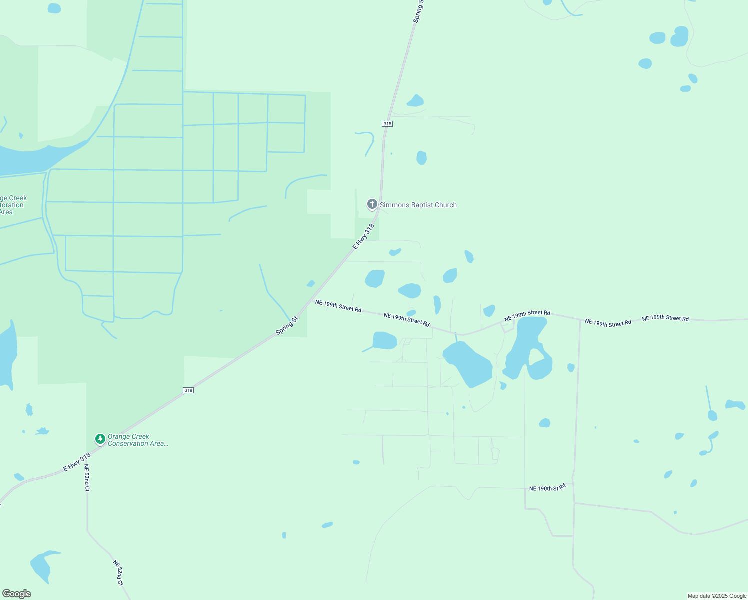 map of restaurants, bars, coffee shops, grocery stores, and more near 7065 Northeast 199th Street Road in Citra