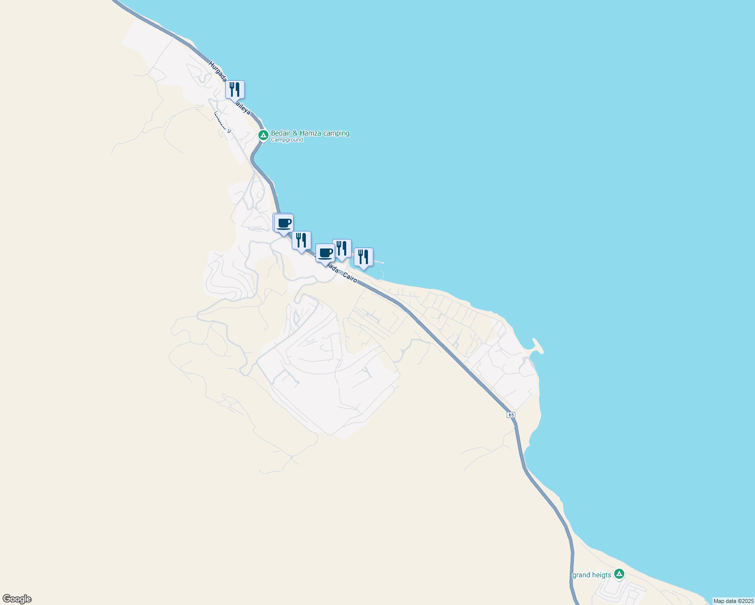 map of restaurants, bars, coffee shops, grocery stores, and more near in Attaka