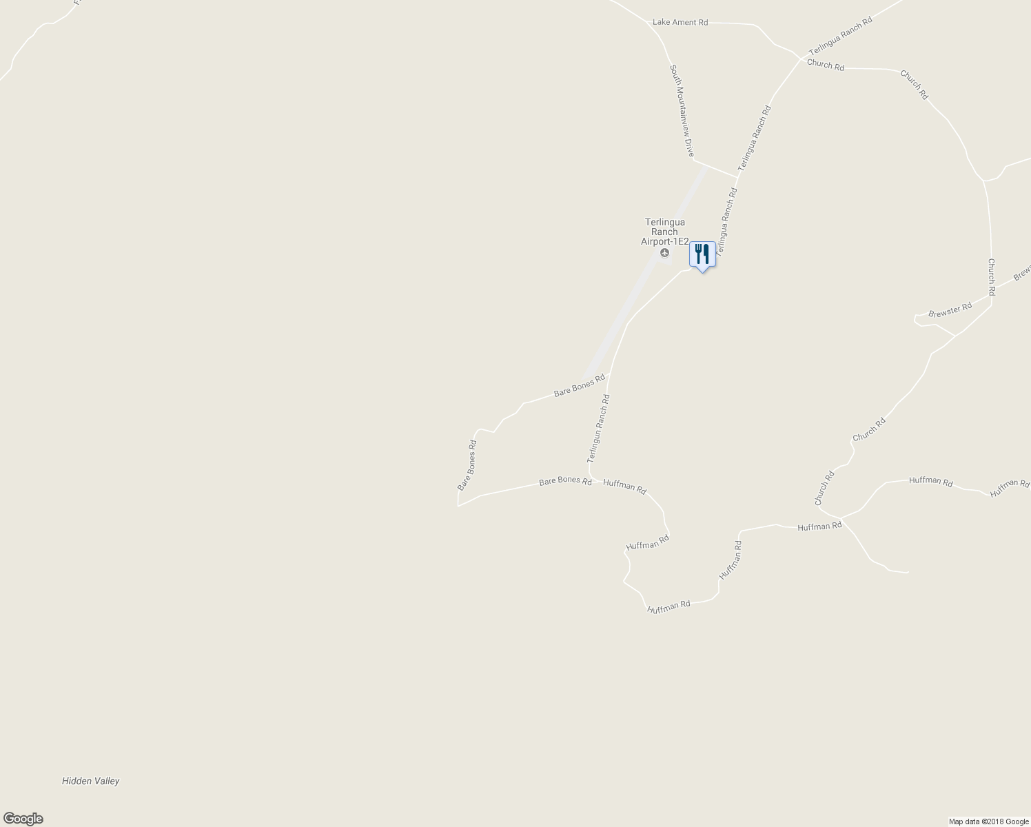 map of restaurants, bars, coffee shops, grocery stores, and more near Bare Bones Road in Brewster County