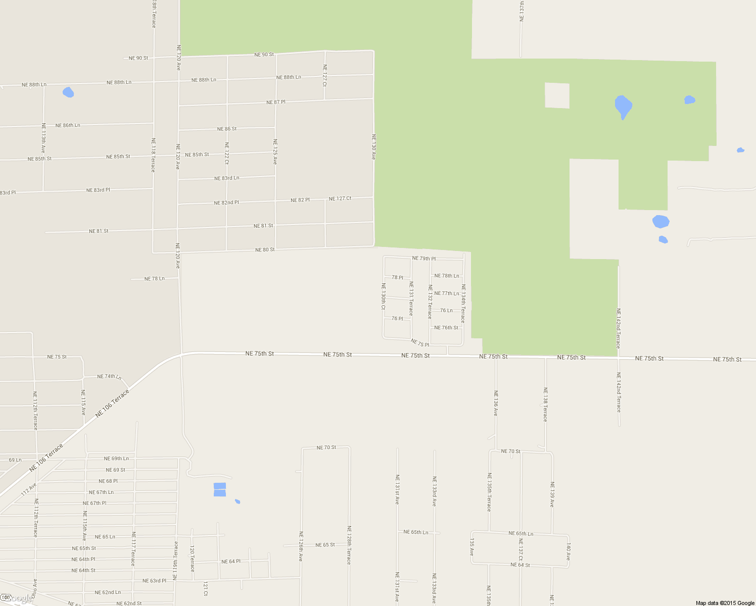 map of restaurants, bars, coffee shops, grocery stores, and more near 7730 Northeast 130th Court in Bronson