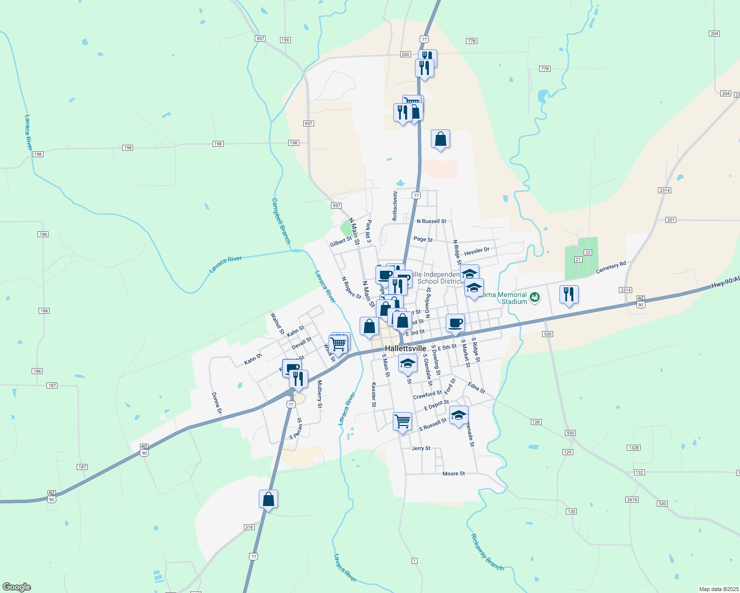 101 East Rogers Street, Hallettsville TX Walk Score