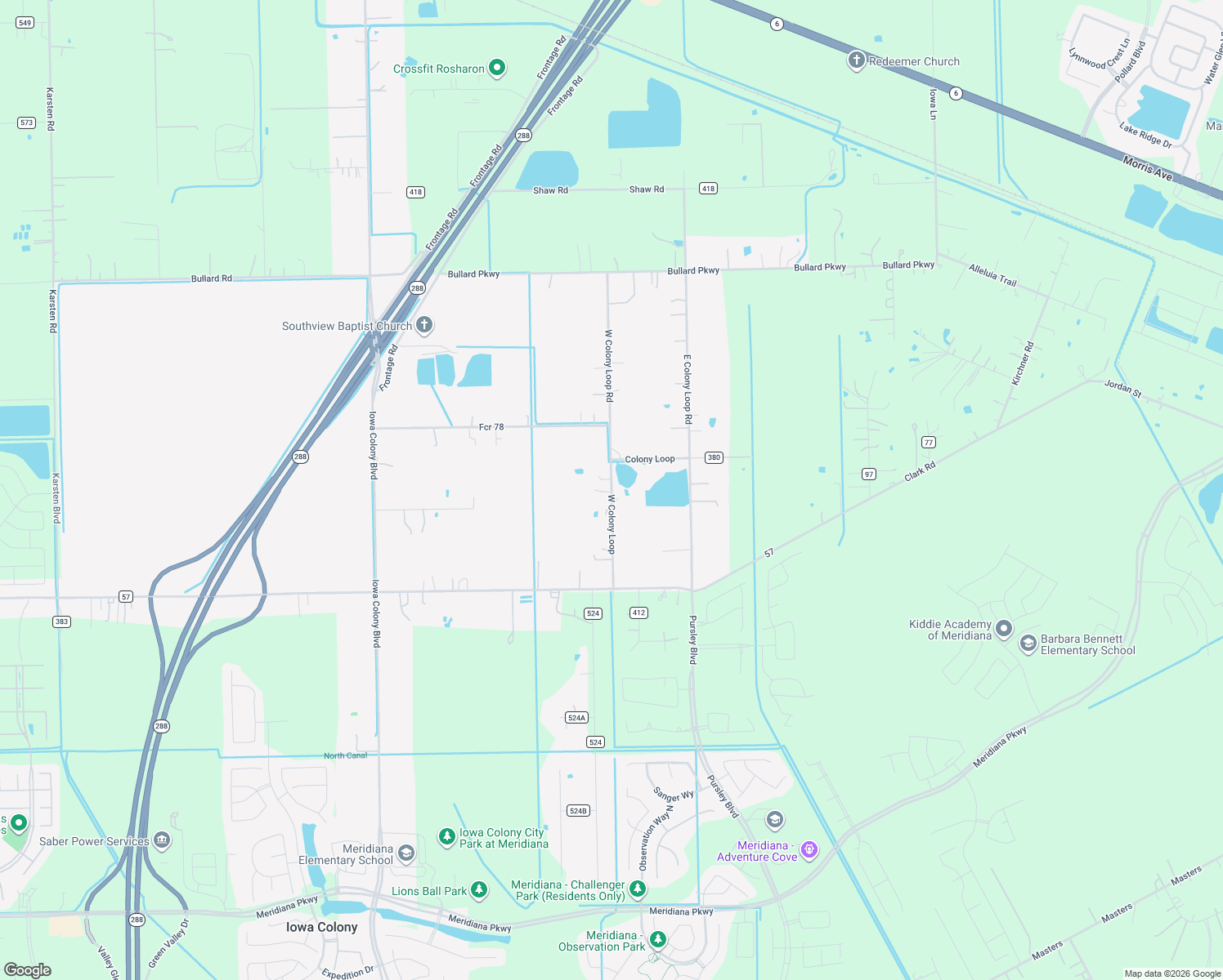 map of restaurants, bars, coffee shops, grocery stores, and more near 8691 County Road 79 in Rosharon