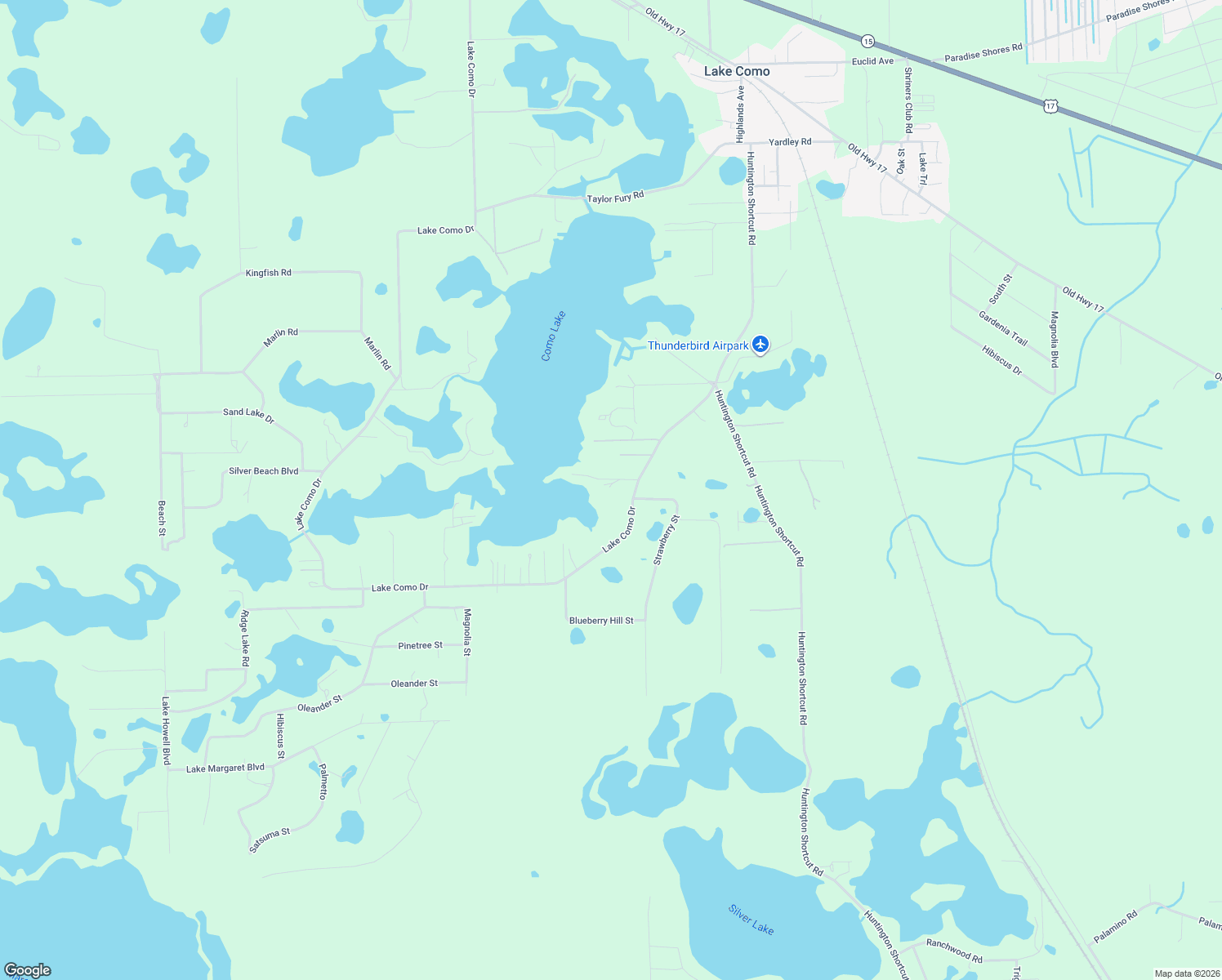 map of restaurants, bars, coffee shops, grocery stores, and more near 109 Lake Como Point Road in Pomona Park