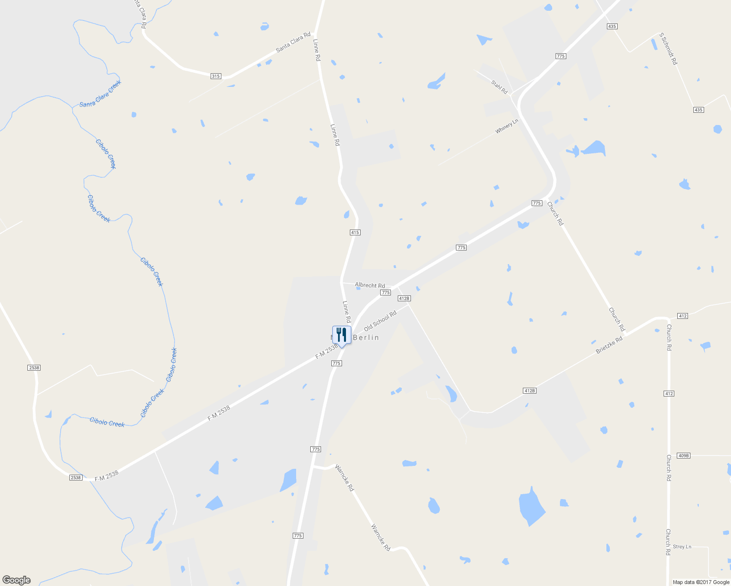 map of restaurants, bars, coffee shops, grocery stores, and more near 215 Albrecht Road in Seguin