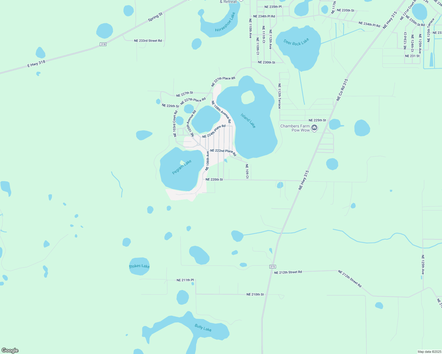 map of restaurants, bars, coffee shops, grocery stores, and more near 10755 Northeast 220th Street in Fort McCoy