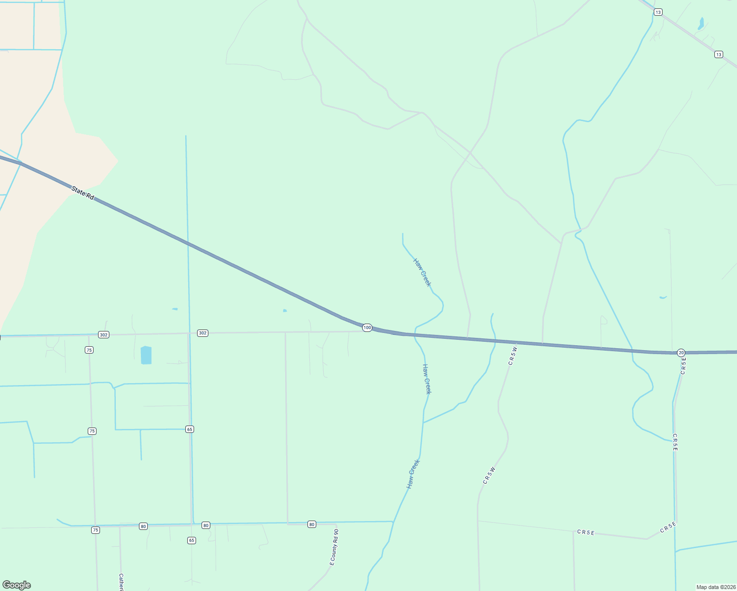 map of restaurants, bars, coffee shops, grocery stores, and more near 3360 Highway 100 in Bunnell