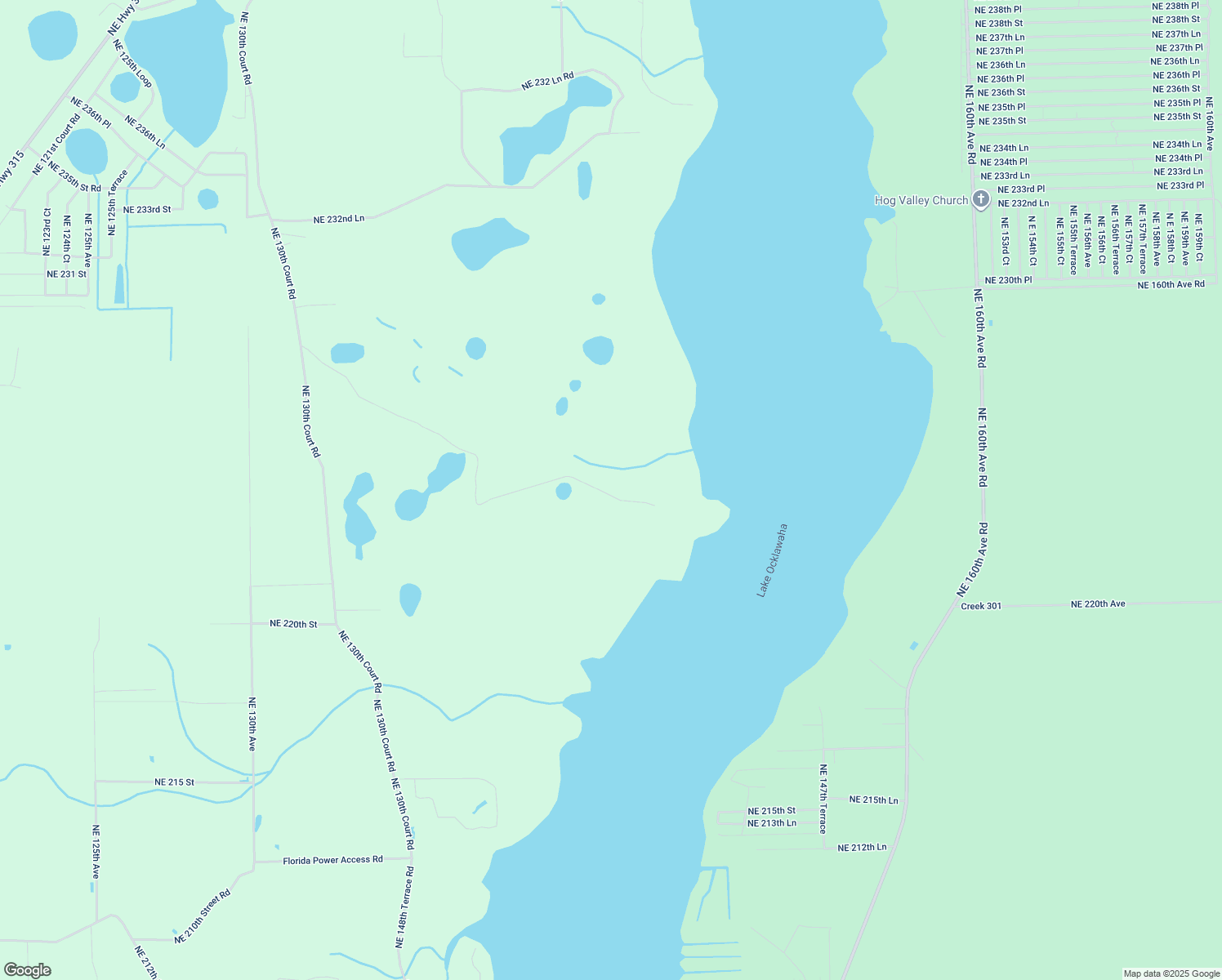 map of restaurants, bars, coffee shops, grocery stores, and more near 13835 Northeast 223 Lane in Fort McCoy