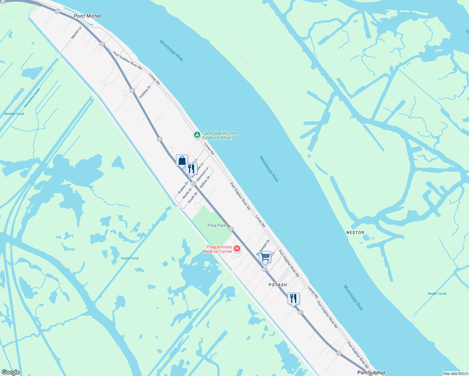 River Road, Port Sulphur LA Walk Score
