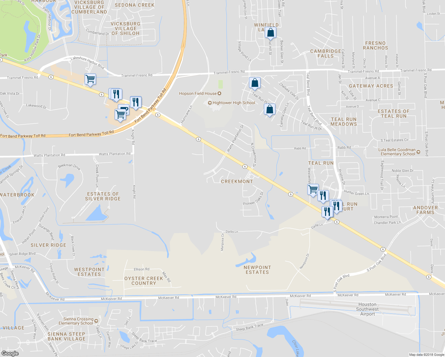 map of restaurants, bars, coffee shops, grocery stores, and more near 4419 Kirk Manor Court in Fresno