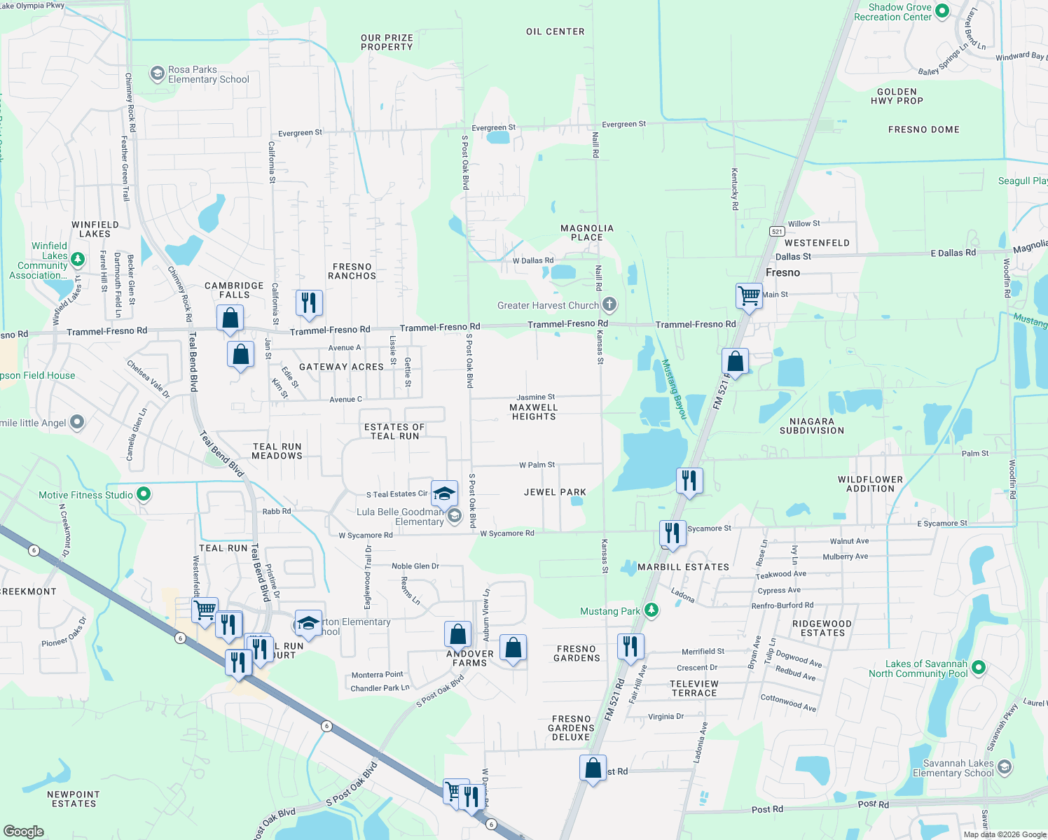 map of restaurants, bars, coffee shops, grocery stores, and more near 809 Cleo Street in Fresno