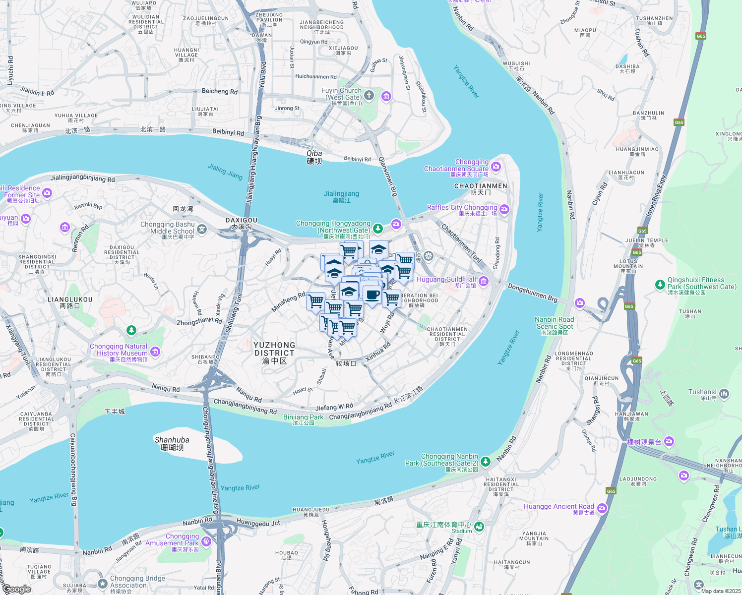map of restaurants, bars, coffee shops, grocery stores, and more near in 