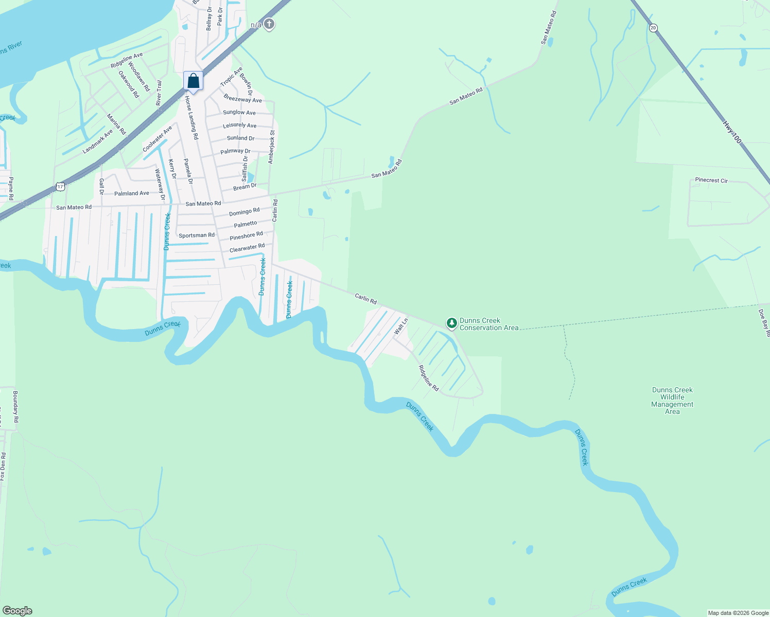 map of restaurants, bars, coffee shops, grocery stores, and more near 663 Carlin Road in Satsuma