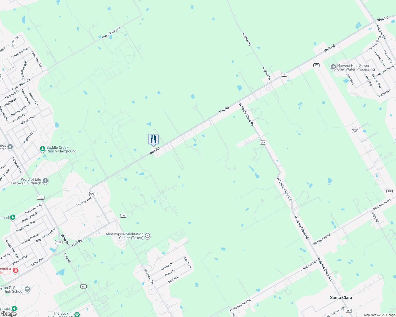 map of restaurants, bars, coffee shops, grocery stores, and more near 2230 Weil Road in Marion