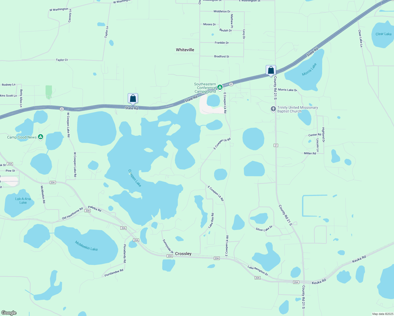 map of restaurants, bars, coffee shops, grocery stores, and more near 107 Sandy Beach Lane in Hawthorne