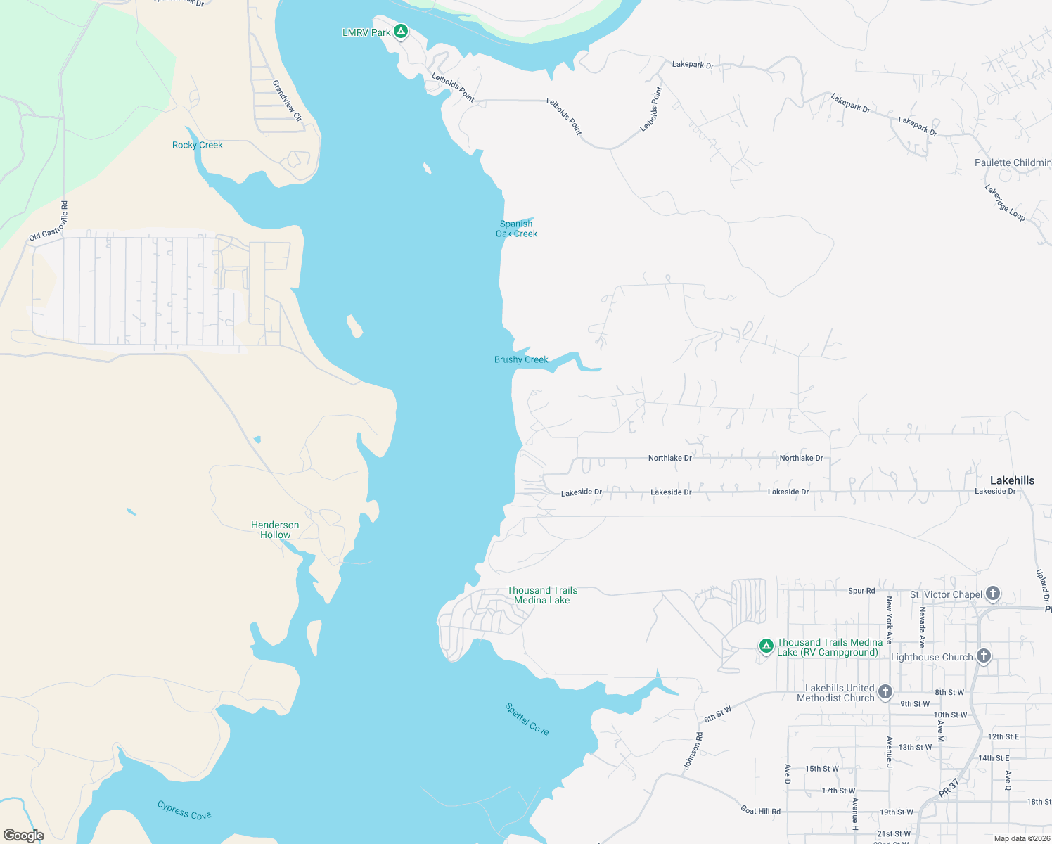 map of restaurants, bars, coffee shops, grocery stores, and more near 1159 Summit Road in Lakehills