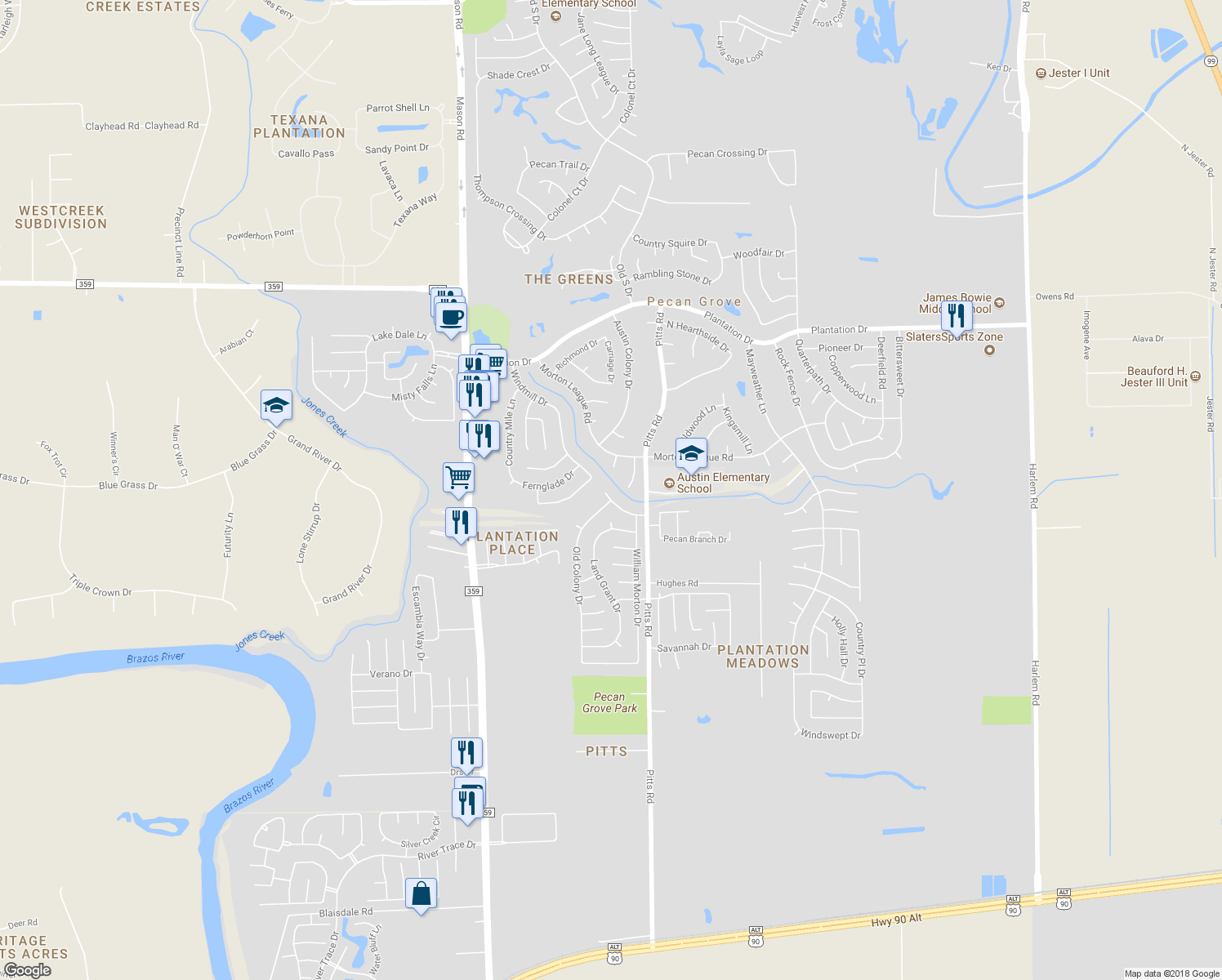 map of restaurants, bars, coffee shops, grocery stores, and more near 1910 Lansdowne Drive in Richmond