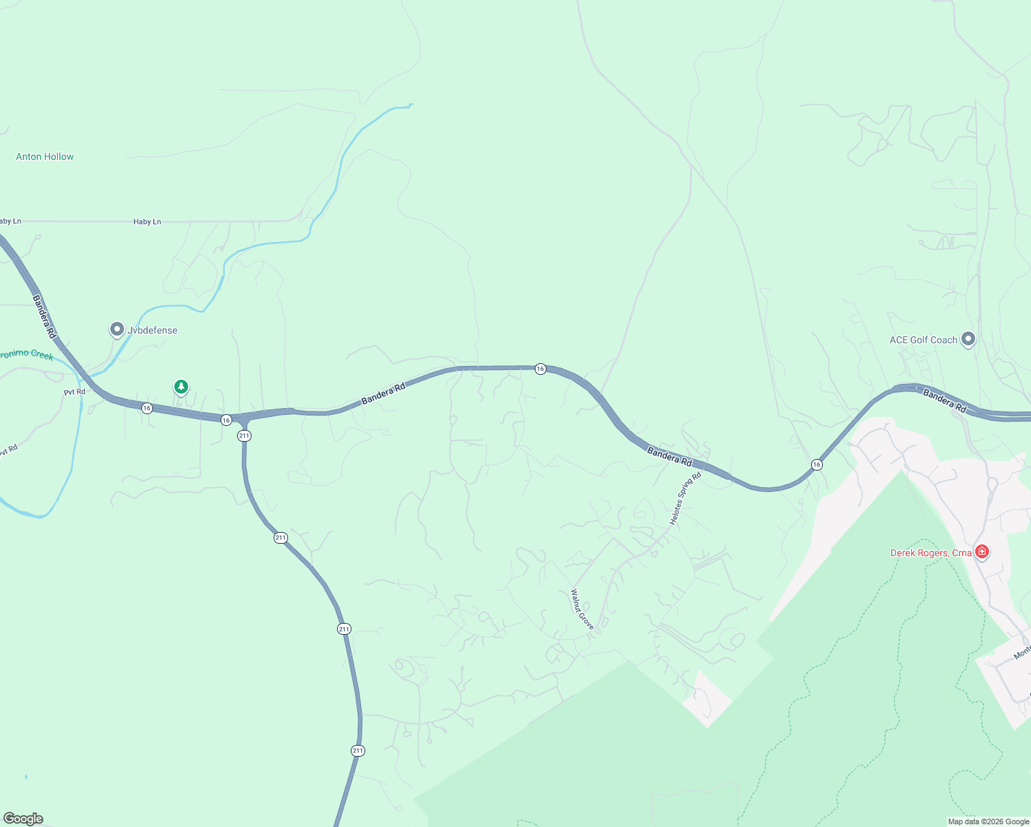 map of restaurants, bars, coffee shops, grocery stores, and more near 18937 Bandera Road in Helotes