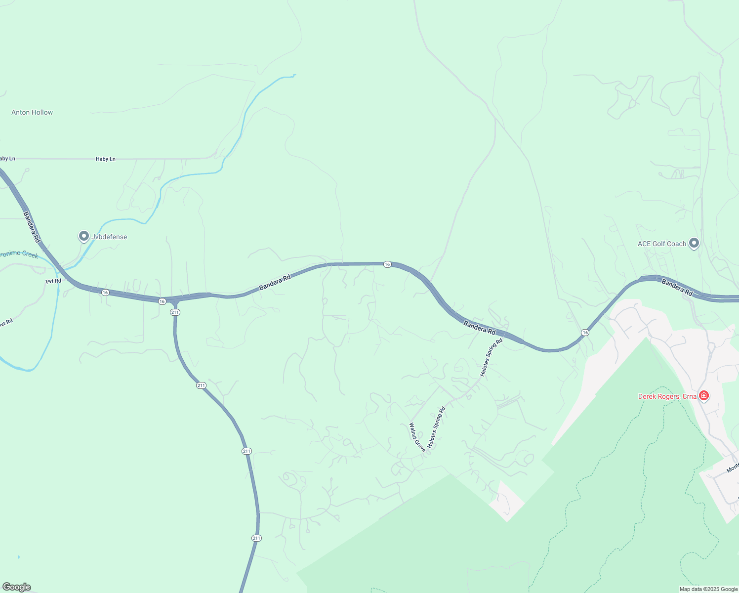 map of restaurants, bars, coffee shops, grocery stores, and more near 18937 Bandera Road in Helotes