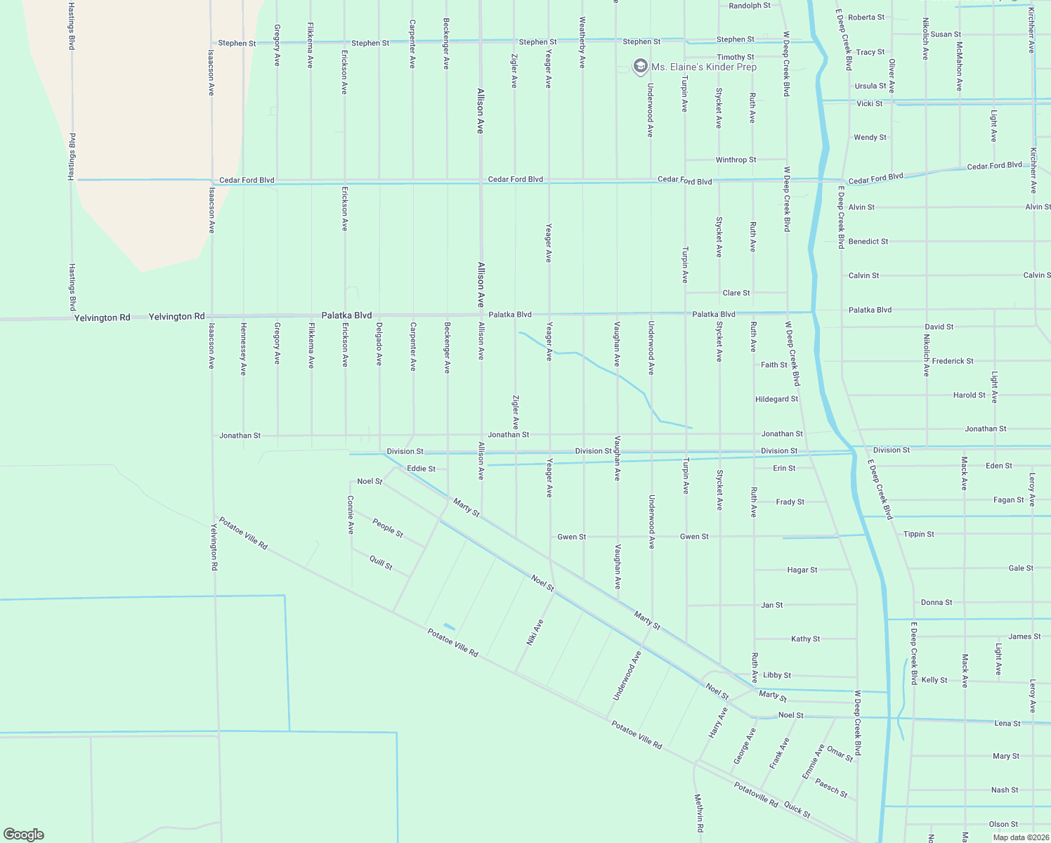 map of restaurants, bars, coffee shops, grocery stores, and more near 10720 Zigler Avenue in Hastings
