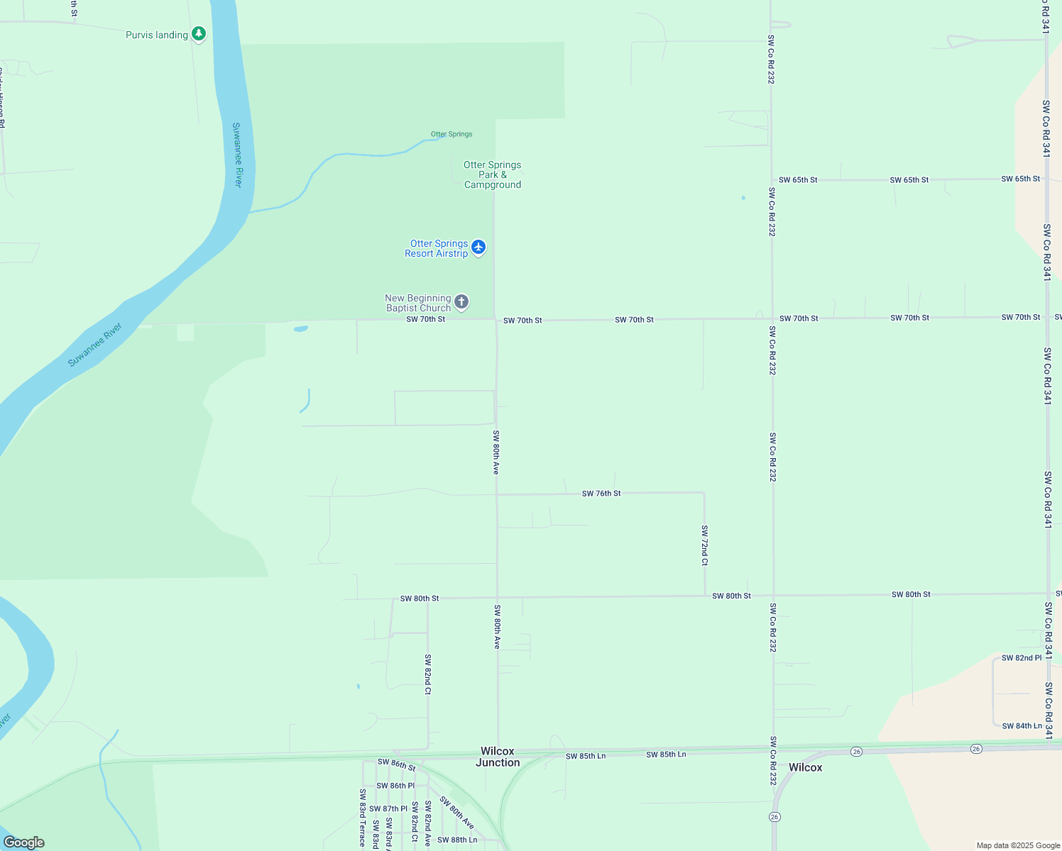 map of restaurants, bars, coffee shops, grocery stores, and more near 7340 Southwest 80th Avenue in Trenton