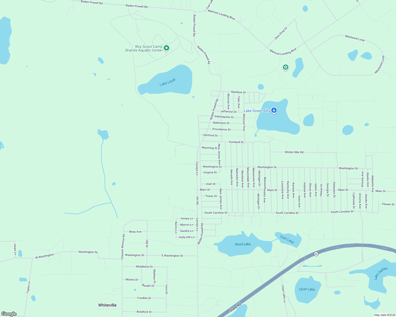 map of restaurants, bars, coffee shops, grocery stores, and more near 503 Baden Powell Road in Hawthorne