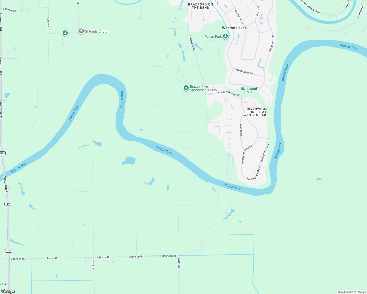 map of restaurants, bars, coffee shops, grocery stores, and more near 3021 Bowser Rd in Fulshear